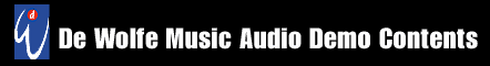 De Wolfe Music Demo Contents Title Graphic.