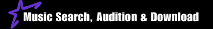 Music Search Audition and Download Title Graphic.