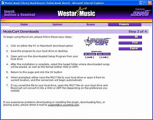 MS Download Manager Step 3 Screen image.